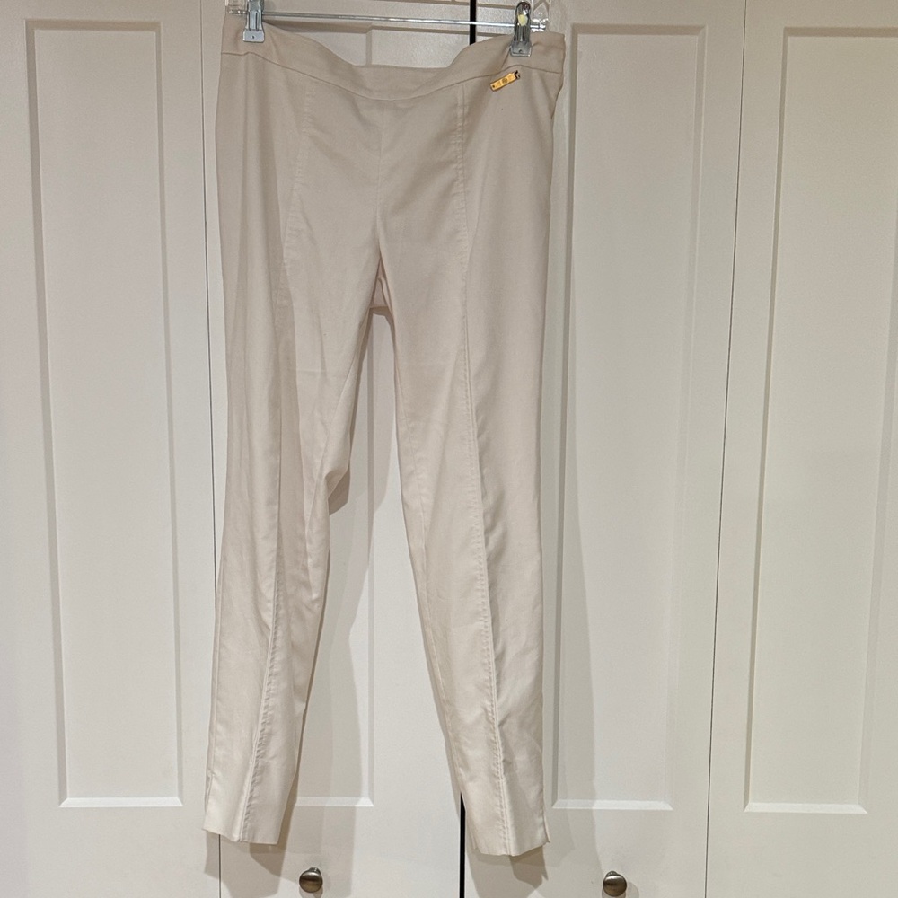 Tory Burch Cream Fabric with Gold Label